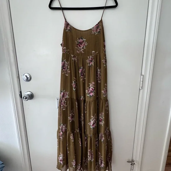 madewell cami tier midi dress Madewell Cami Tier Midi Dress in Stripe